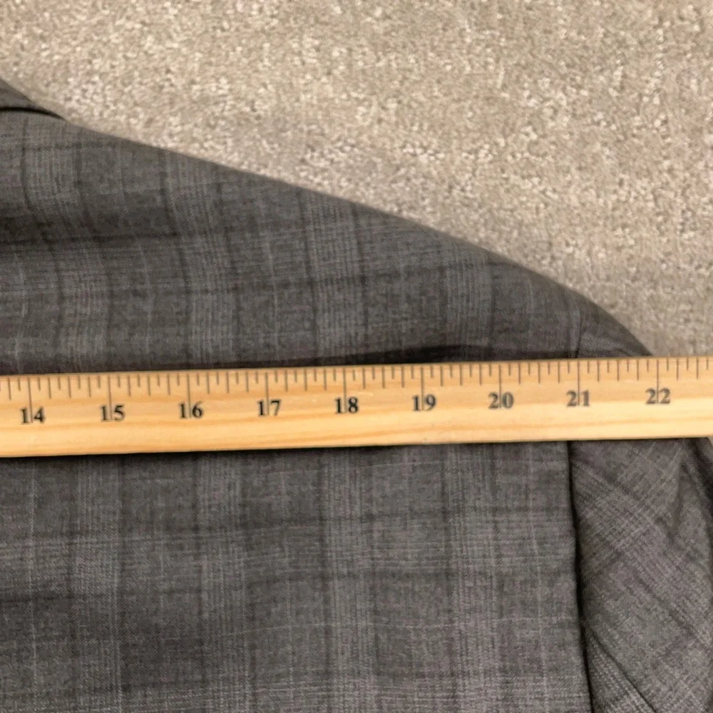 Pronto Uomo Platinum Suit Men 50R Gray Plaid 2 Button Wool Sport‎ Jacket